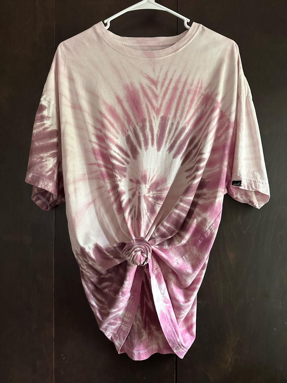 PINK Victoria's Secret Pink Tie-Dye Oversized Short Sleeve Tee